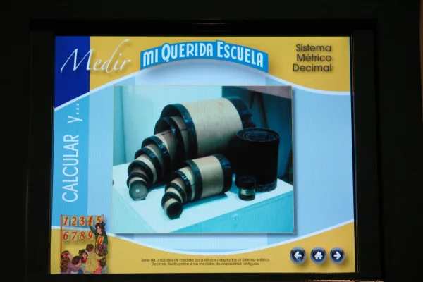 Página del interactivo de la exposición
