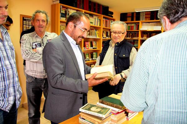 Visita de Luis Rey, presidente de la Diputación Provincial de Soria