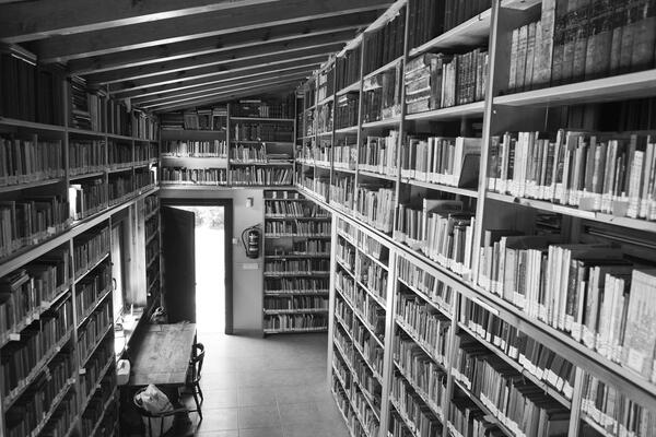 Biblioteca, Negro sobre Blanco