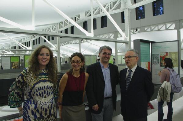 Comisario y organizadores de la exposicin "Como aprendimos a leer". Matadero de Madrid